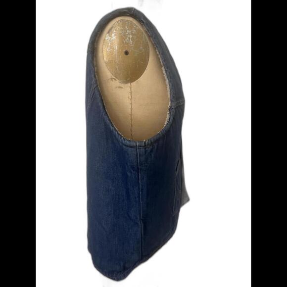 Vintage 1970's Wrangler Jean with Sherpa Lined Button Up Western Men's Vest - Picture 2 of 9